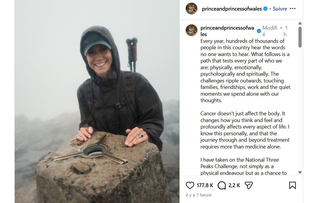 La princesa Kate sube los tres picos más altos del Reino Unido para una organización benéfica contra el cáncer La princesa Kate sube los tres picos más altos del Reino Unido para una organización benéfica contra el cáncer